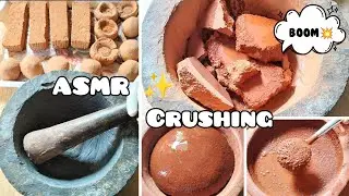 Pure Red Dirt Crushing ASMR | Dry Soil Powder Sounds | Relaxing #mitti #reddirt 