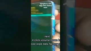 Symphony z25 wipe data factory reset