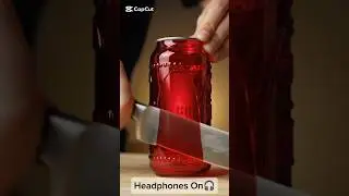 ASMR Glass Soda Can Cutting 🔪🥤 #shorts