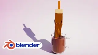 Blender 4.1 - Ice cream animation tutorial (Blender physics)