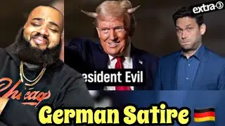 AMERICAN REACTS to GERMAN SATIRE Going at Donald Trump | extra 3 🇩🇪