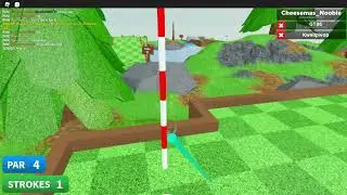 hole 16 forest semi-consistent hio with 0 friction (Roblox Super Golf)
