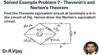 Solved Example Problem 7 - Thevenin's and Norton's Theorem #bee