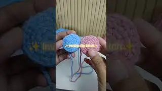 Tutorial Invisible Slip Stitch #shortvideo #crochettutorial #crochetforbeginners #tutorialrajut