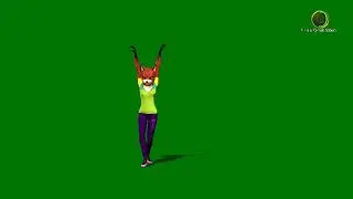 Vixen (Female Fox ) Dancing Green Screen HD