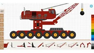 Labo Construction Truck | Red Wrecking Ball Crane