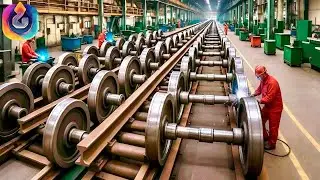 Wie Millionen von Eisenbahnrädern in riesigen Stahlwerken hergestellt werden!