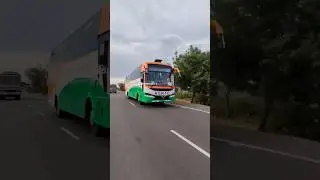Did you see that arrival 💚🤍🧡🔥 Mass entry brand new KSRTC AC SEATER bus #shorts #ksrtc #ksrtcbus #...