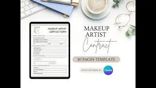 Editable Makeup Artist Contract Canva Template
