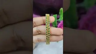 Green stone bangles|whatsapp 8754252999 #bangles #online #green #trending #jewelry