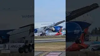 Silkway Azerbaijan 777F landing at KPAE @silkwaywestairlines3953  #planespotting #painefield