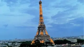 Paris Eiffel Tower Sparkling Lights | ASMR Soothing Wind Sounds for Relaxation & Sleeping