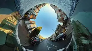 Virtual Reality (VR Footage) New DJi 360 Camera Review 4k Panoramic Ultra Wide British Tour on Car