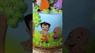 Cartoon theme cake #chhotabheem #cakedecorating #cakedesign #cakeideas #cakeforgirl