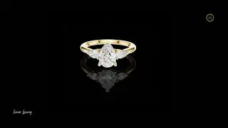 Shiny Three Stone Pear Cut Ring #ring #ivevar #usa #viral