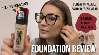 LOREAL INFALLIBLE FRESH WEAR || Foundation Review // Swatches, Wear Test & More