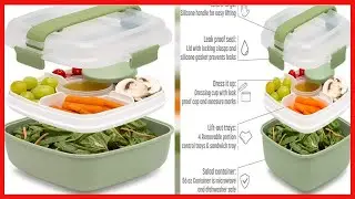 Goodful Stackable Lunch Box Container, Bento Style Food Storage with Removeable Compartments