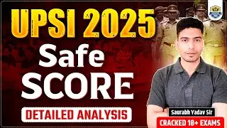 UP SI Safe Score 2025 😱 | Male Female Cutoff Analysis | UP SI Previous Year Cutoff | Strategy & Mock