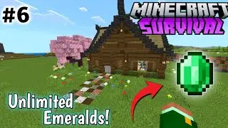 I Built the Ultimate Villager Trading Hall | Minecraft PE Survival Series #6