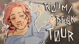 Экскурсия по комнате и столу! (Художественные принадлежности, которые я использую!!)
