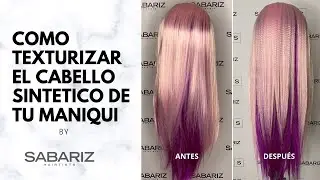 CÓMO TEXTURIZAR EL CABELLO SINTETÍCO DE TU CABEZA DE MANIQUÍ