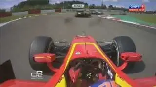 GP2 Series 2013 Battle for the podium at the finish  Nurburgring Race 1
