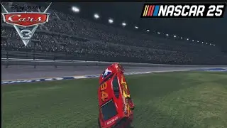 MCQUEEN CRASHES BAD AT LA SPEEDWAY | REMAKE | NASCAR 25