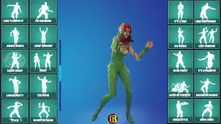 NEW POISON IVY HUMAN All ICON Emotes & Dances (All Emote Music) - Fortnite