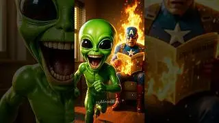 Alien vs Spider-Man, Captain America and Hulk 💥👽 | Who's Stronger?