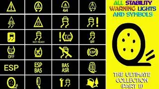 Car Dashboard Lights And Symbols - All Vehicle Stability Warning Lights And Symbols (Part 11)