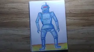 How To Draw A Cool Robot Easy | Robot Sketch Drawing