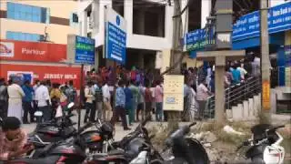 ATM queue in India ( People waiting to get hand on the new notes)