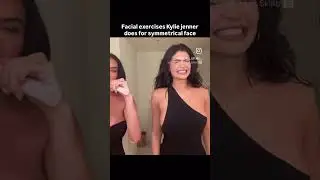 Kylie Jenner does this facial exercises for a symmetrical face #kyliejenner #shorts