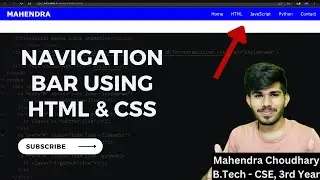 How to create Navigation Bar using HTML and CSS | Mahendra Choudhary | Web Designing | Frontend