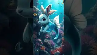 Rabbit and Fish Hybrid &ndash; The Ultimate Underwater Hopper! 🐰🐟🌊 #hybrid #animals #ai #shorts #viral