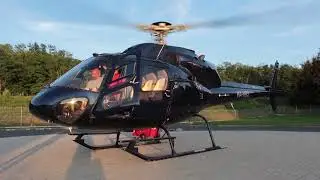 Aerospatiale AS-355 F2 engine Startup & Takeoff near K&ouml;rmend, Hungary