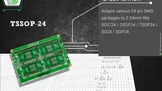 PCB Power Market - TSSOP24 0.65mm 1.27mm SMD Adapter PCB