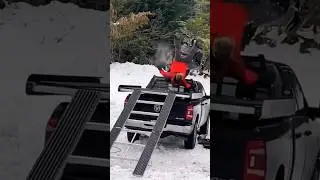 Crazy Snowmobile Loading Fail