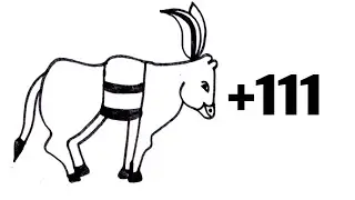 Easy Donkey Drawing From 111 Number | Number drawing | viral drawing