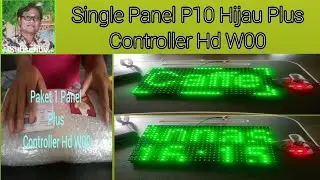 Controller Hd W00 Plus Single Color Hijau Panel P10 Scan 1/4, Pakai Hub 12 diUnboxing dan diPasang