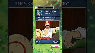 Shanks reaction at the end 💀 [] one-piece [] #onepiece #luffy #shanks