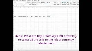 Excel Trick: Select All cells to the left in one second