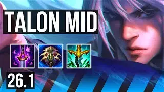 TALON vs XERATH (MID) | 44K damage | EUW Master | 26.1