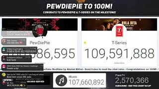 Pewdiepie vs t series vs music (the mike stone)