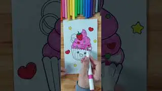 Cupcake Coloring Fun #short #coloring #shorts