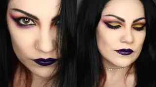 Edgy colorful cutcrease karity palette makeup tutorial