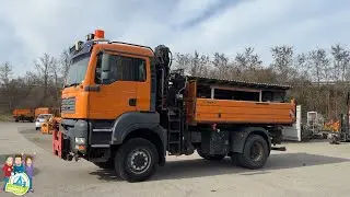 2-Achs Dreiseitenkipper mit Mittelkran &Ouml;AF TGA 18.310 4x4 BL