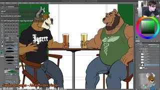 Deadanthro draws: Commission Me and Bearic pt.2 Jealous Bear