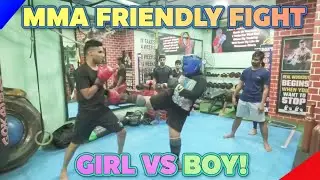 MMA Friendly Fight | Girl vs Boy | Confidence & Combat Skills #mma #martialarts #fightingsport 