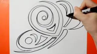 How to Draw a Butterfly | Tribal Tattoo Design Style for Beginners
